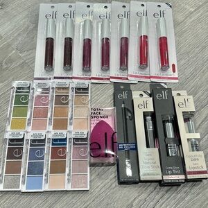 e.l.f. Makeup Bundle elf (eyeshadows palette, sponge, lipsticks, eyeliner)